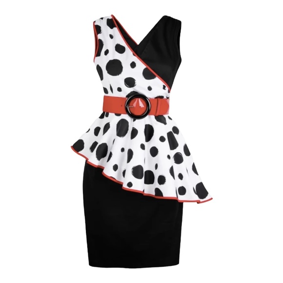 Disney Parks Dress Shop Cruella De Vil Cocktail Dress XS - Picture 1 of 3